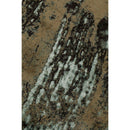 Round Khaki-Green Fringe Area Rug 70" | Bold Monkey Rocky | Oroatrade.com