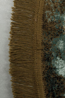 Round Khaki-Green Fringe Area Rug 70" | Bold Monkey Rocky | Oroatrade.com