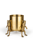 Gold Lacquered Vase | Bold Monkey Surrounded by Crocodiles | Oroatrade.com