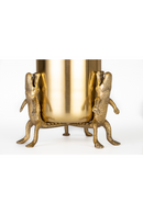 Gold Lacquered Vase | Bold Monkey Surrounded by Crocodiles | Oroatrade.com