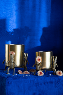 Gold Lacquered Vase | Bold Monkey Surrounded by Crocodiles | Oroatrade.com