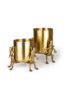 Gold Lacquered Vase | Bold Monkey Surrounded by Crocodiles | Oroatrade.com