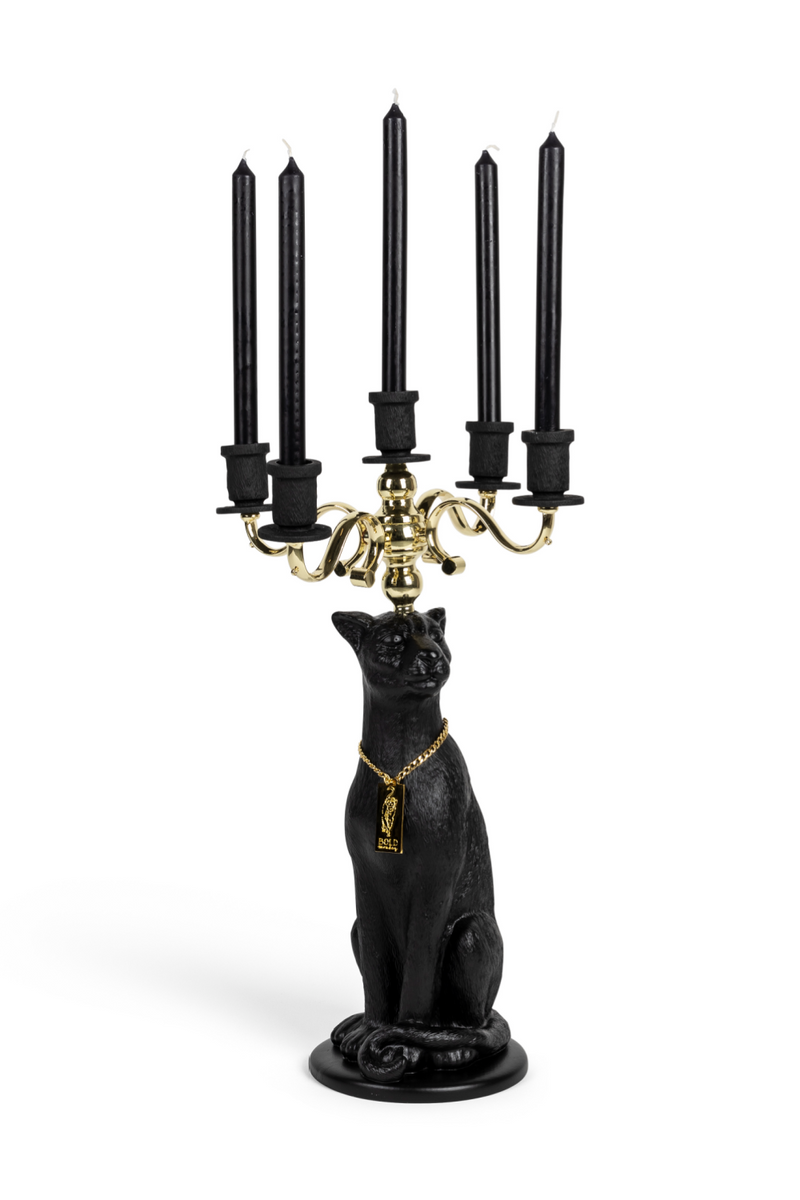 Art Deco Candle Holder | Bold Monkey Proudly Crowned Panther | Oroatrade.com