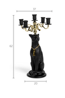 Art Deco Candle Holder | Bold Monkey Proudly Crowned Panther | Oroatrade.com