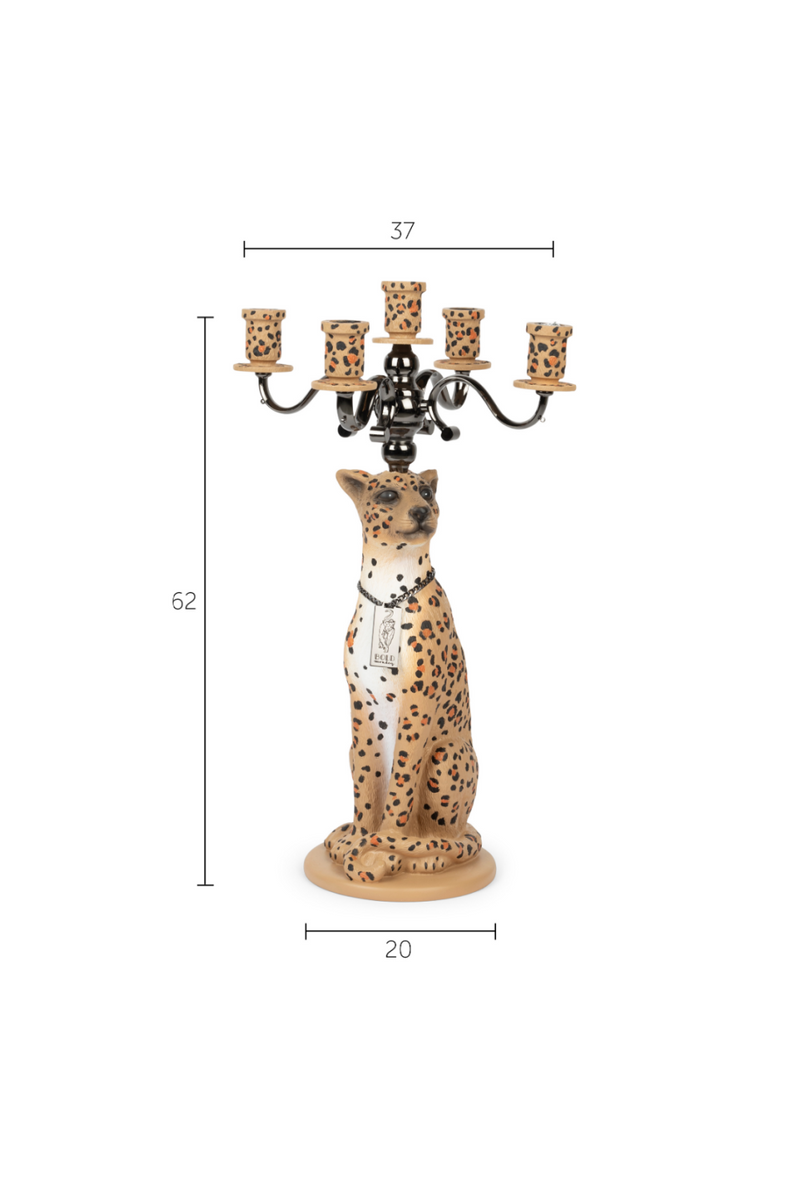 Art Deco Candle Holder | Bold Monkey Proudly Crowned Panther | Oroatrade.com