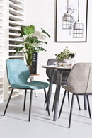 Teal Leather Dining Chairs (2) | By Boo Seashell | Oroatrade.com