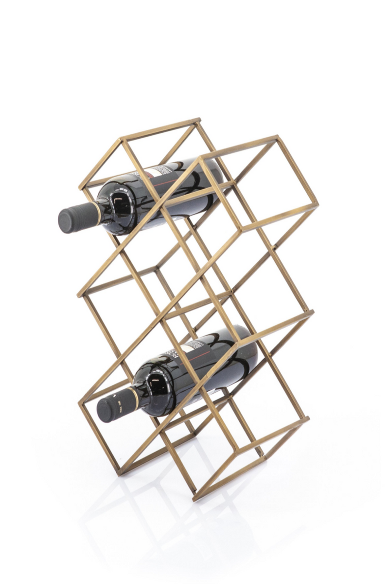 Gold Geometric Wine Rack (S) | By-Boo Burly | Oroatrade.com