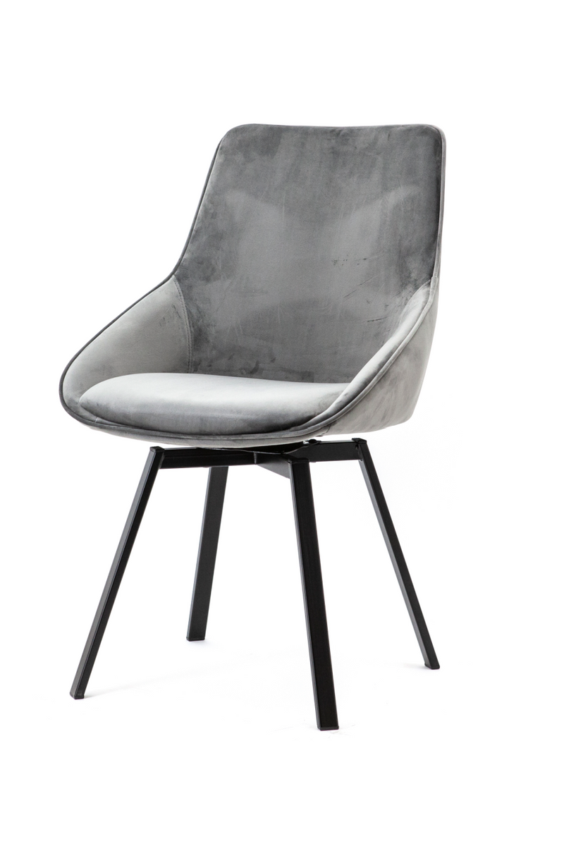 Gray Velvet Dining Chairs (2) | By-Boo Beau | Oroatrade.com