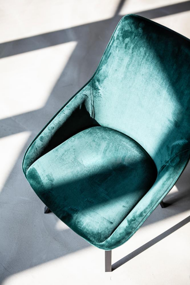 Green Velvet Slope Dining Chairs (2) | By-Boo Beau | Oroatrade.com