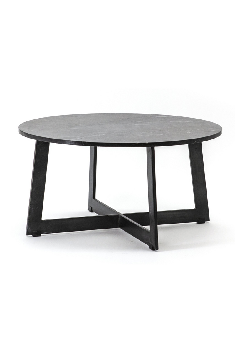 Round Black Marble Coffee Table (L) | By-Boo Major | Oroatrade.com