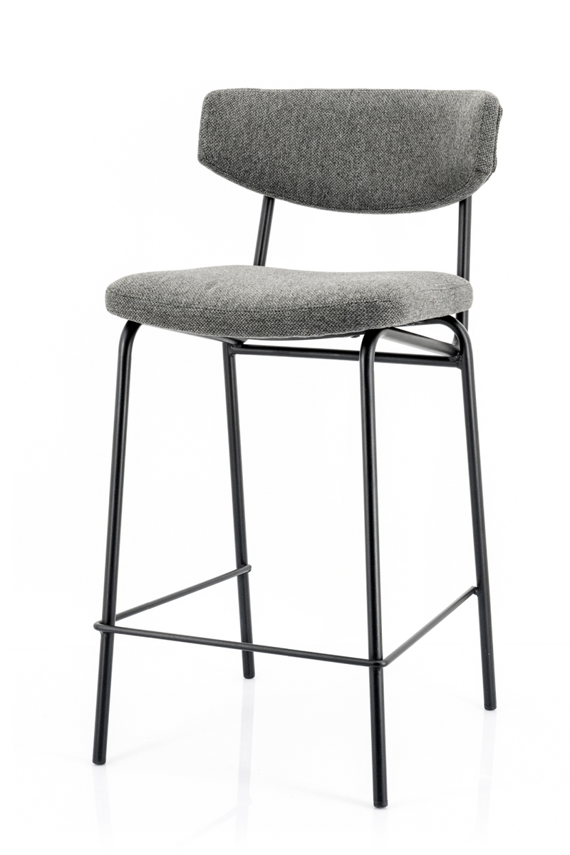 Dark Gray Upholstered Barstools (2)  By-Boo Crockett  Oroatrade.com