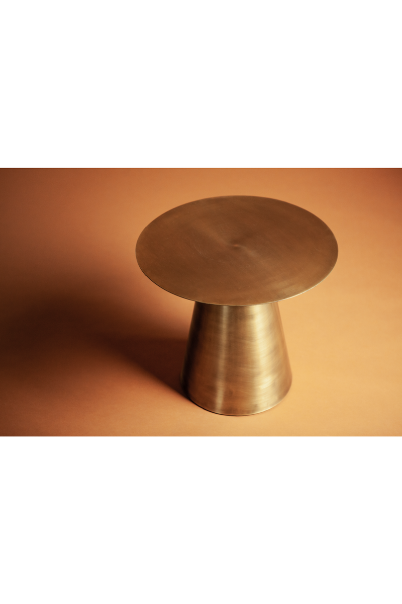 Brass Pedestal Side Table | By-Boo Mastic | Oroatrade.com
