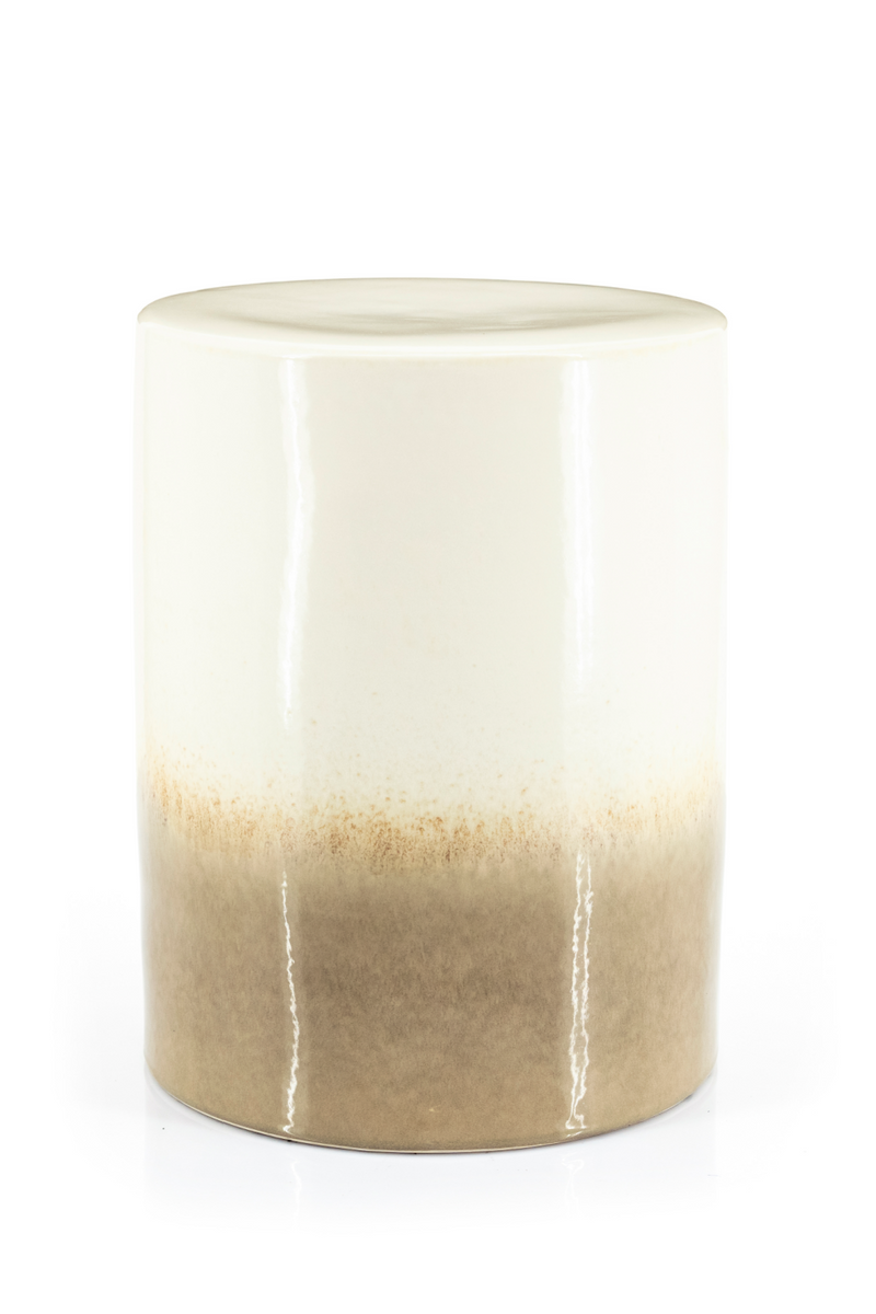 Taupe/Creme Ombre Glazed Side Table | By-Boo Dainty | Oroatrade.com