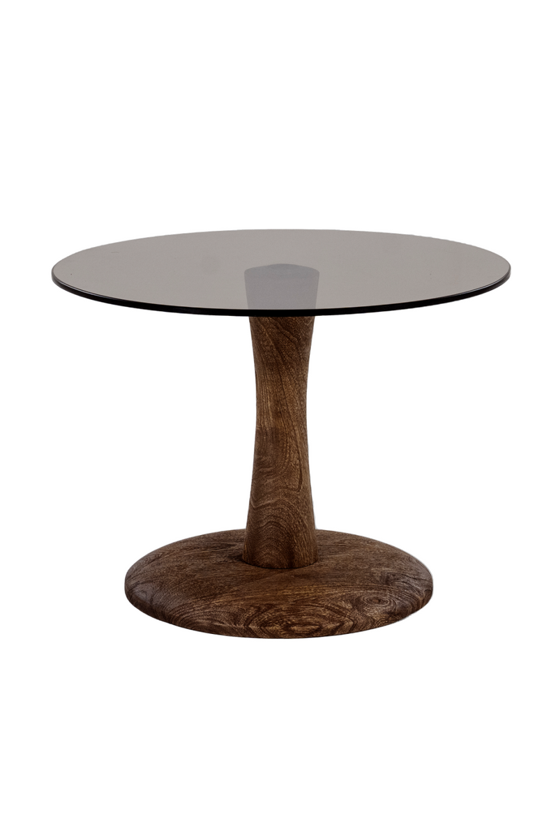 Round Glass Pedestal Coffee Table S | By-Boo Boogie  | Oroatrade.com