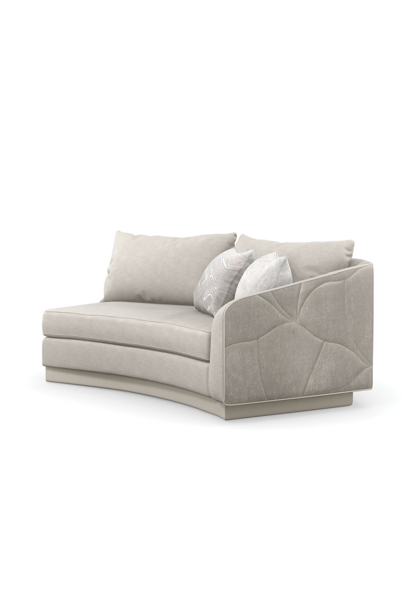 Gray Quilted Curve Loveseat | Caracole Fanciful | Oroatrade.com