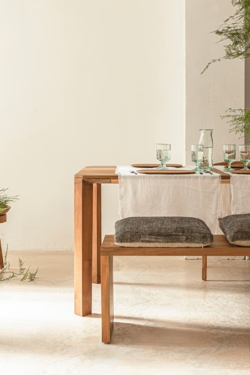 Natural Teak Minimalist Dining Table | Dareels Pameran | Oroatrade.com