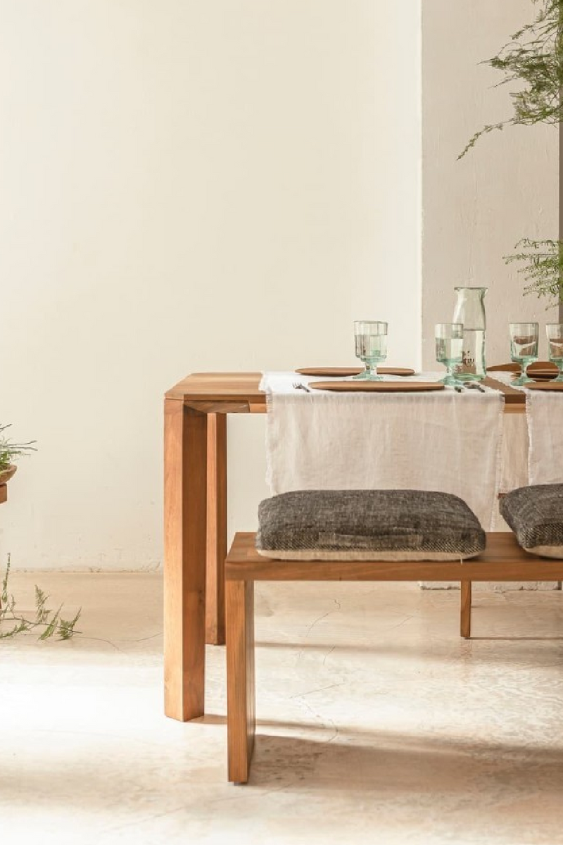 Natural Teak Minimalist Dining Table | Dareels Pameran | Oroatrade.com