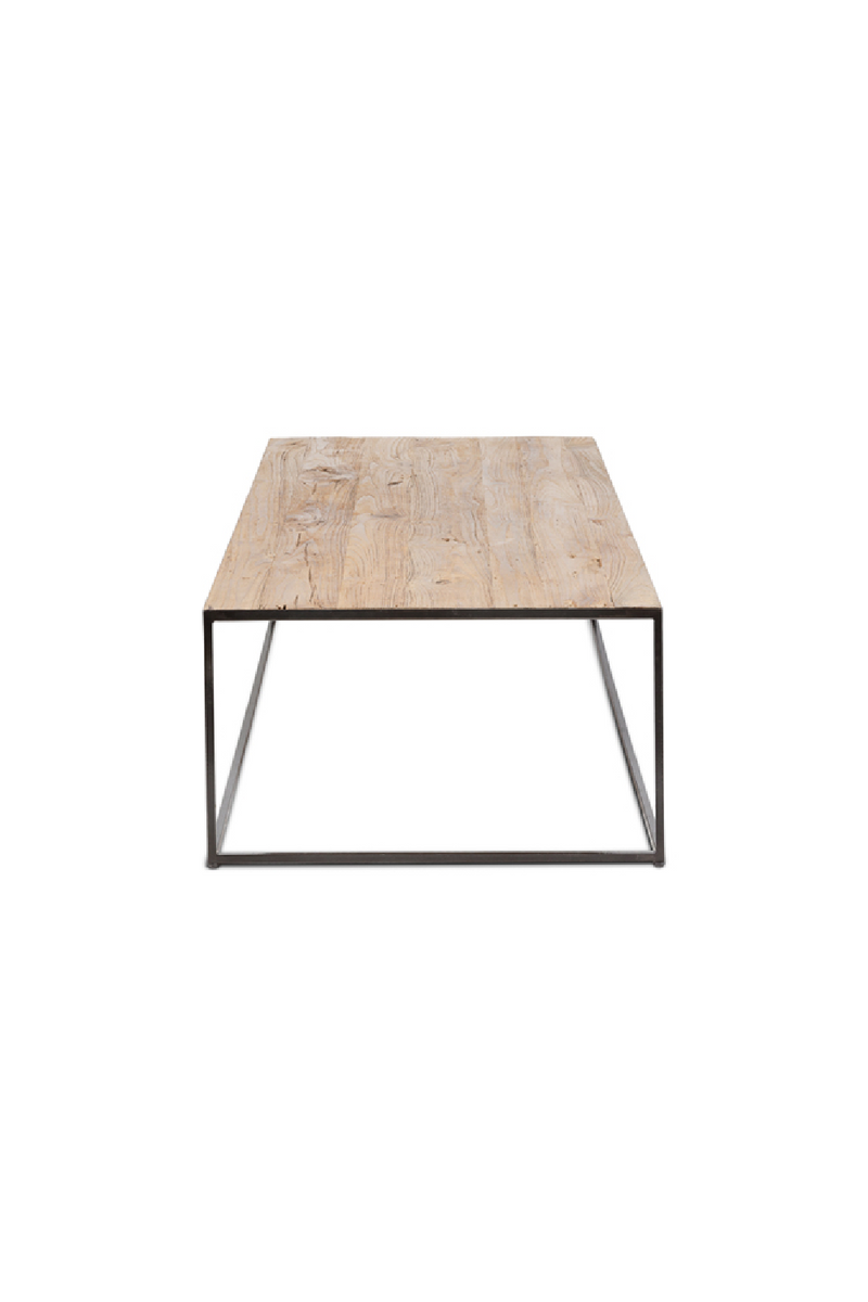 Teak Coffee Table with Iron Base | Dareels Onetwo Erosi | OROA TRADE