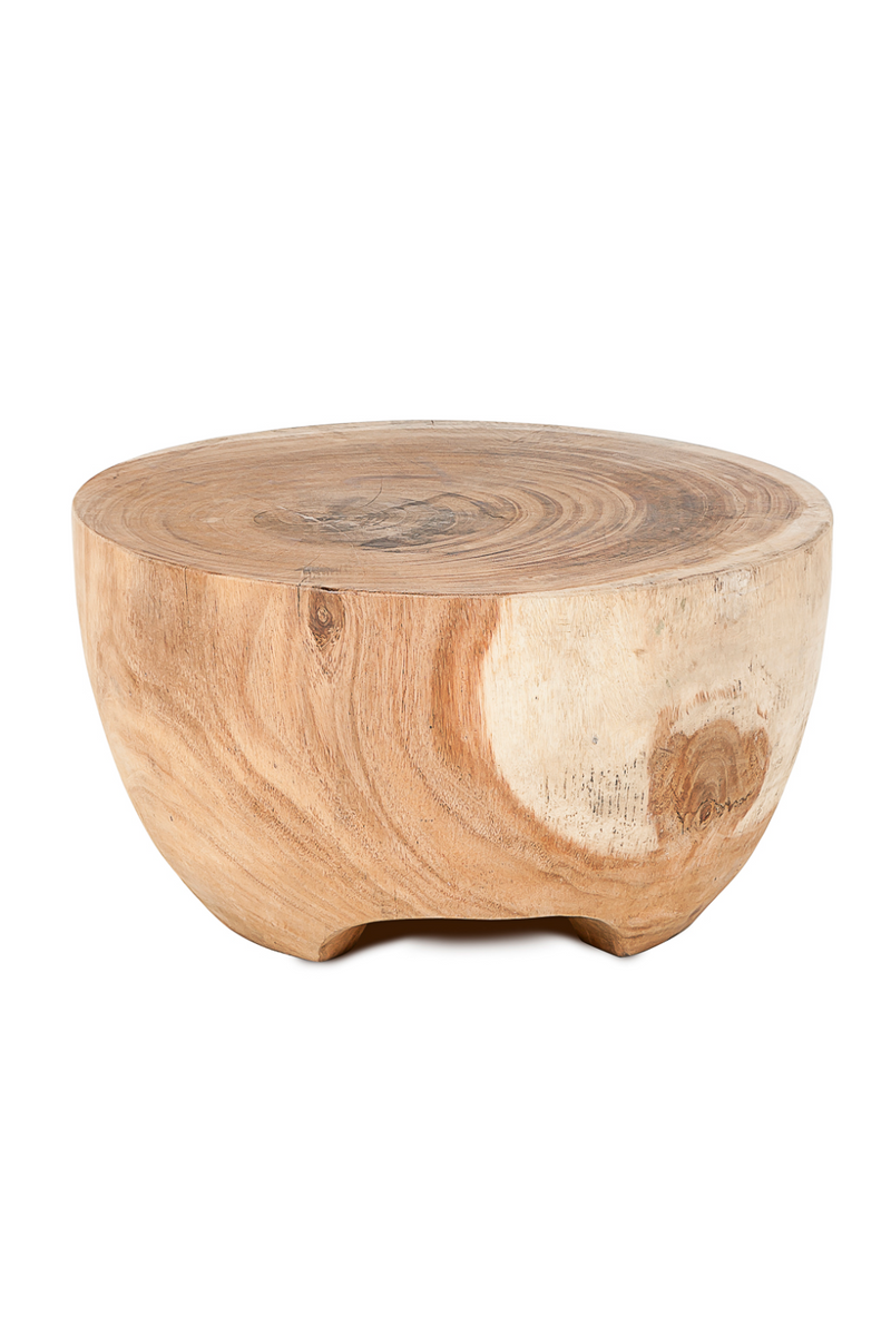 Suar Wood Bowl-Shaped Side Table | Dareels Bola | Oroatrade.com