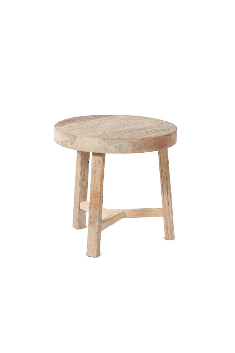 Natural Teak Round Side Table | Dareels Kyro | Oroatrade.com