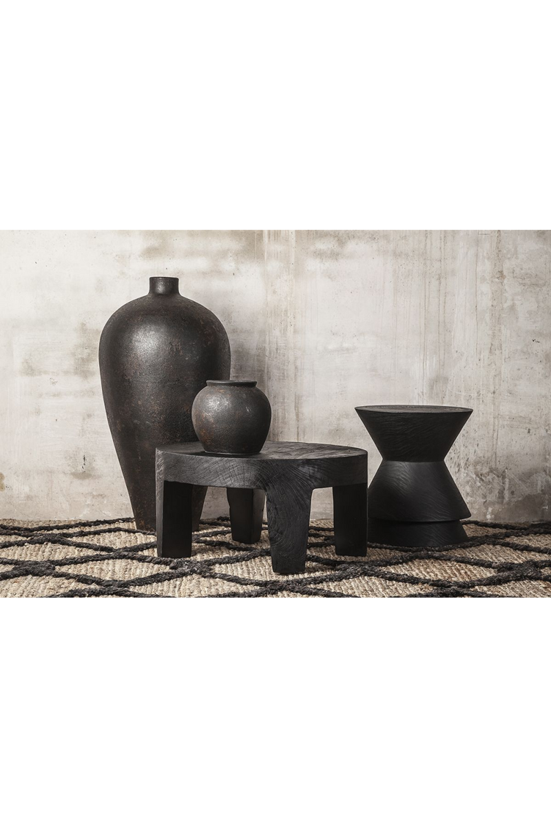 Black Suar Wood Side Table | Dareels Rivia | OROA TRADE