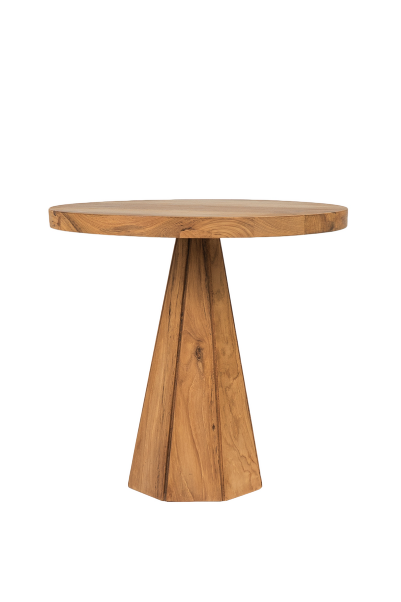 Round Reclaimed Teak Side Table | Dareels Jati WL | Oroatrade.com