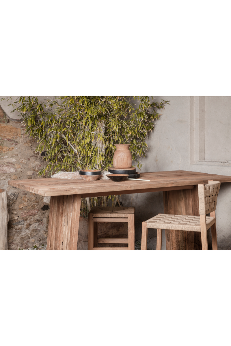 Natural Teak Rectangular Bar Table | Dareels Erosi | Oroatrade.com.