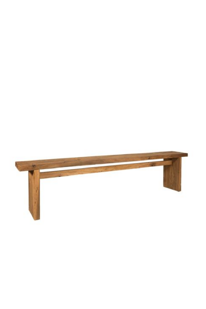 Natural Solid Teak Bench | Dareels Rail | OROA TRADE