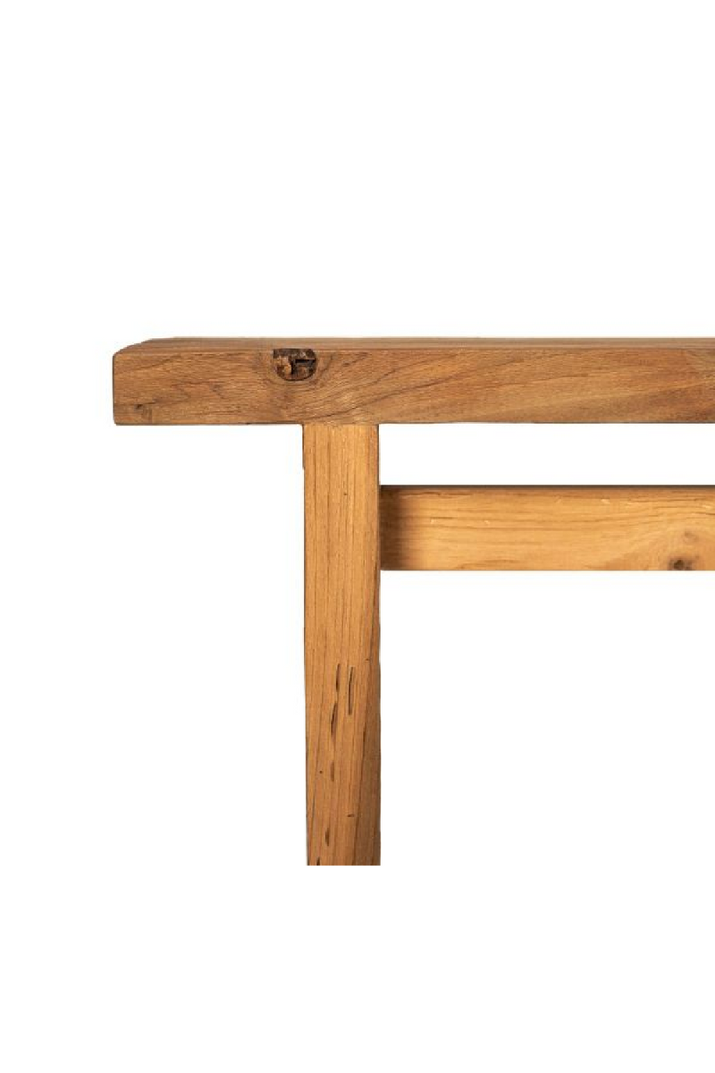 Natural Solid Teak Bench | Dareels Rail | OROA TRADE