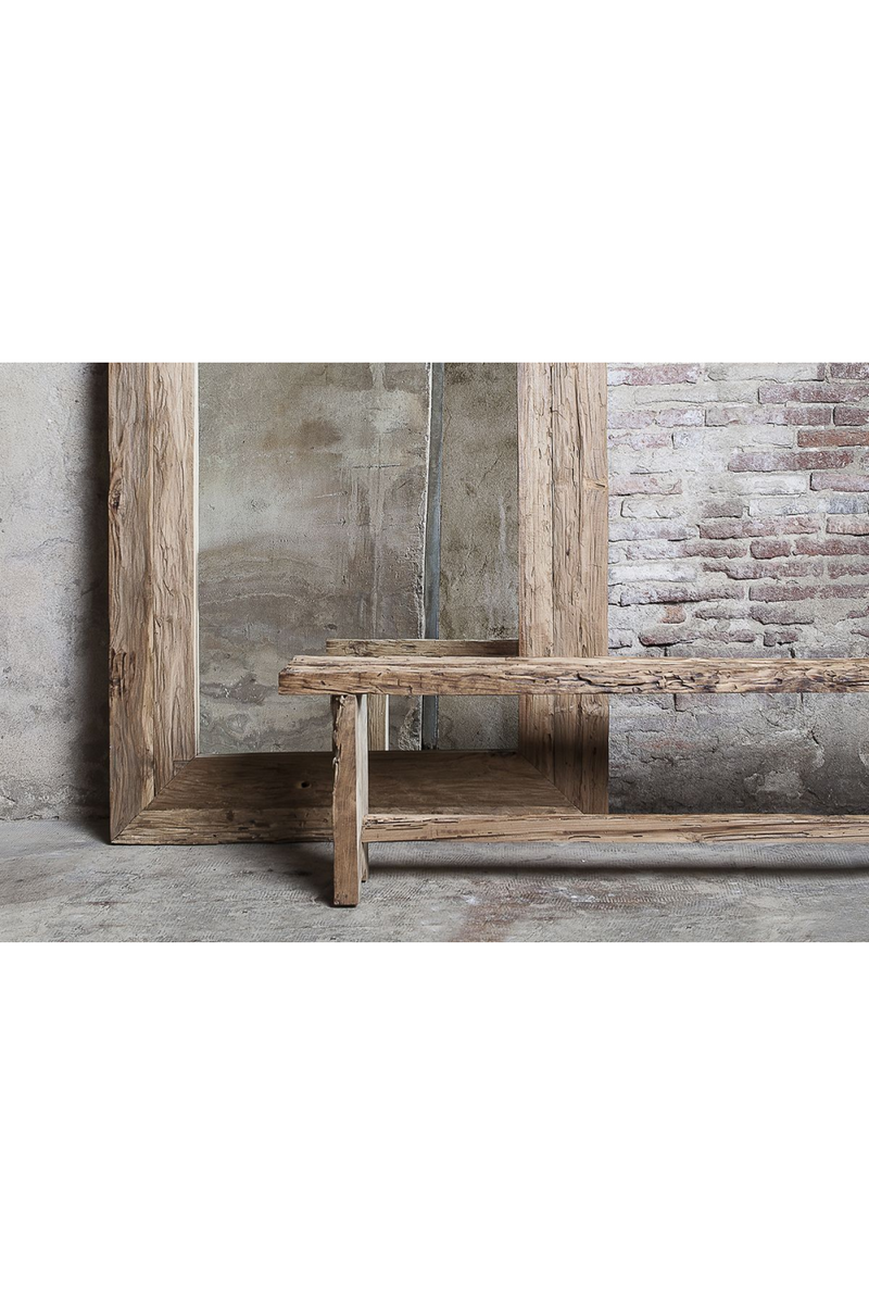 Natural Solid Teak Bench | Dareels Rail | OROA TRADE