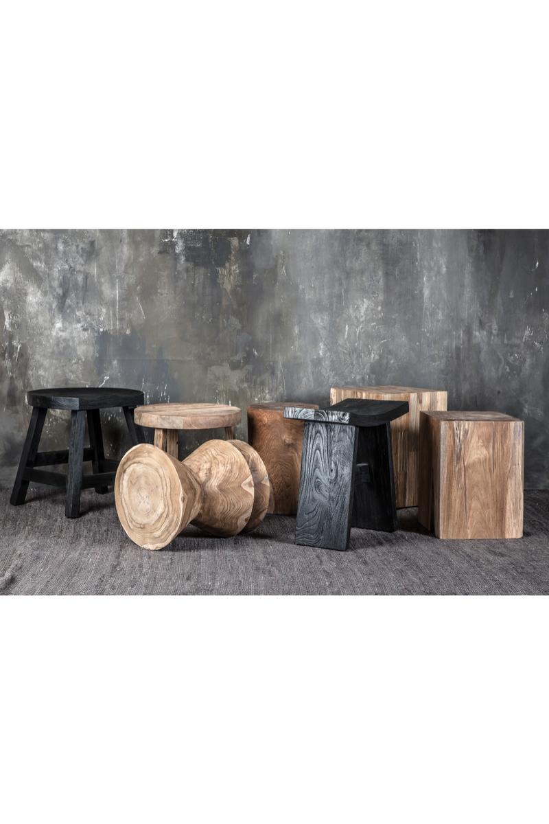 Wooden Block Stool | Dareels Rolling Mosaic | Oroatrade.com.