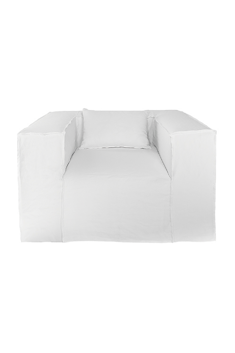 White Linen Armchair | Dareels Strozzi | Oroatrade.com.