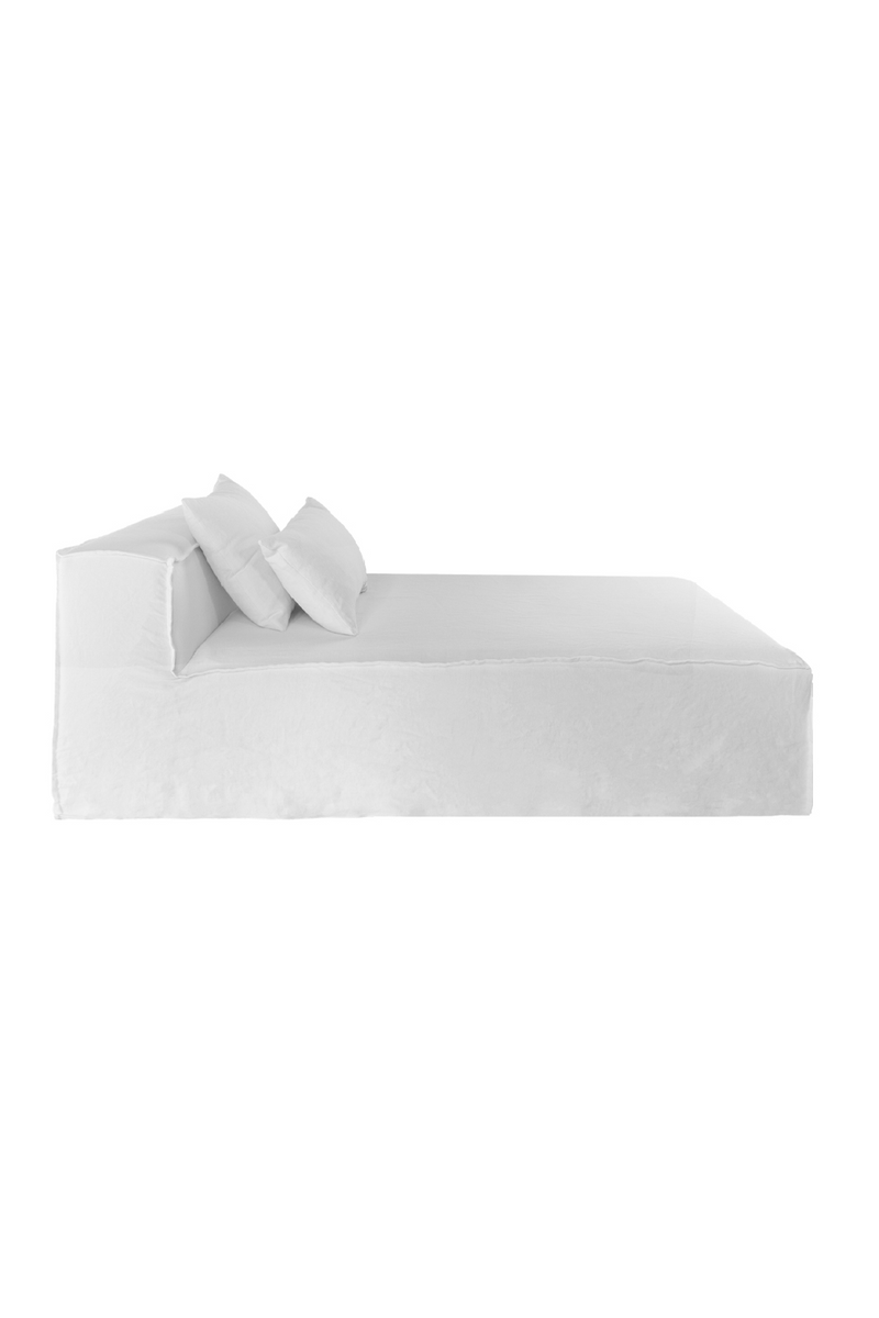 White Linen Chaise Longue | Dareels Strozzi | Oroatrade.com.