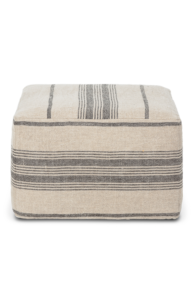 Linen Stripes Patterned Pouf | Dareels Zip | Oroatrade.com