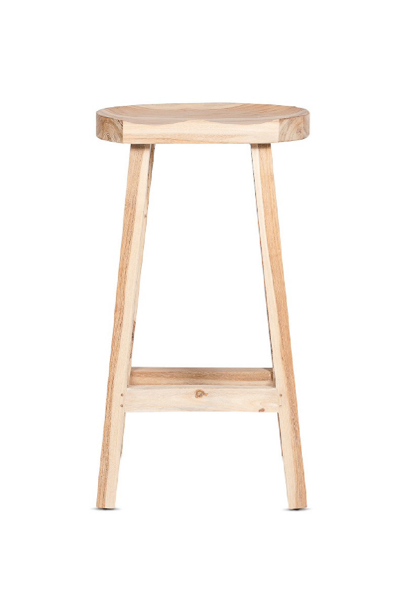 Teak Bar Stool w/ A-Shape Legs - L | Dareels King | Oroatrade.com.