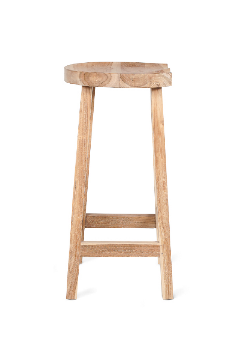 Teak Bar Stool w/ A-Shape Legs - L | Dareels King | Oroatrade.com.