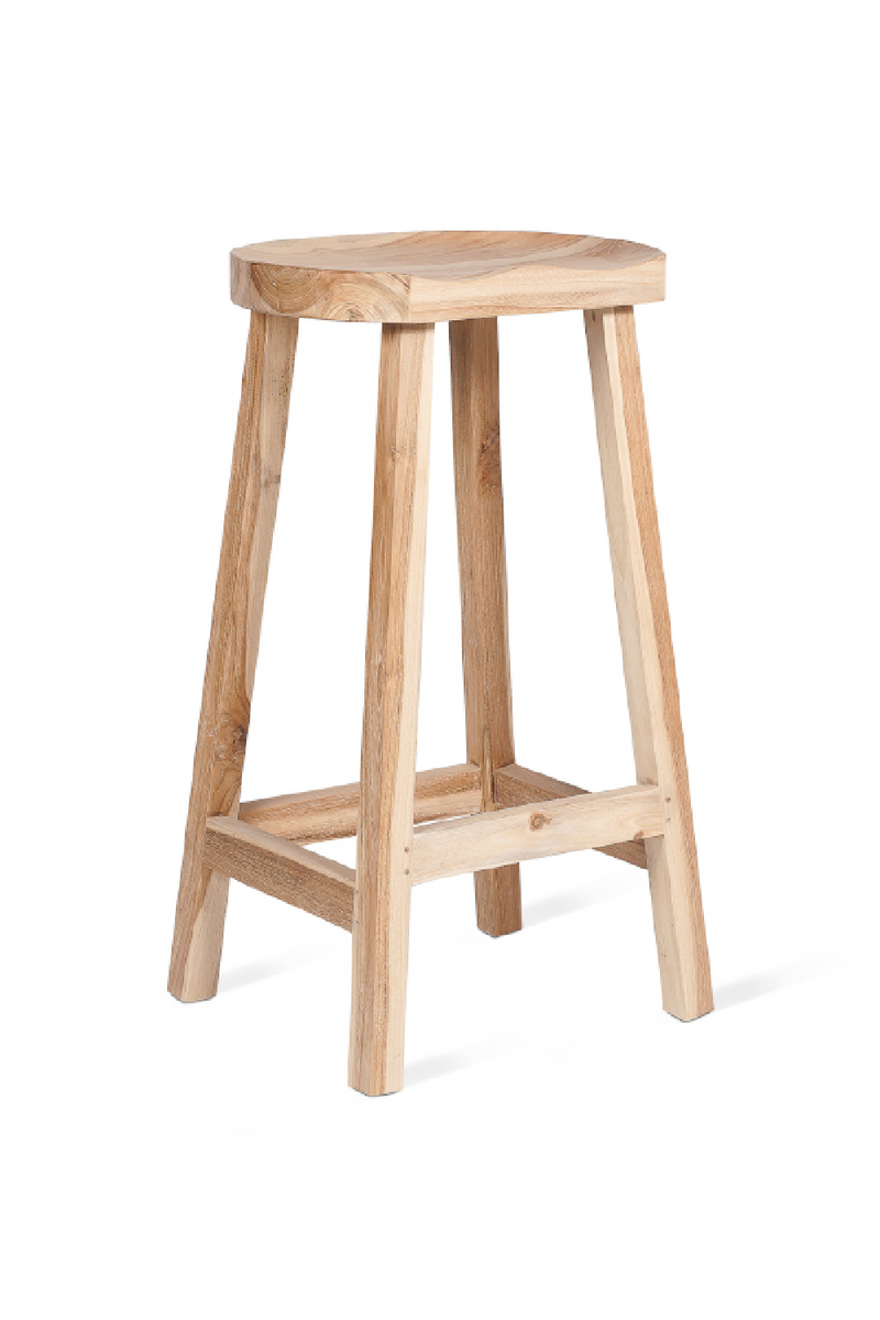 Teak Bar Stool w/ A-Shape Legs - L | Dareels King | Oroatrade.com.