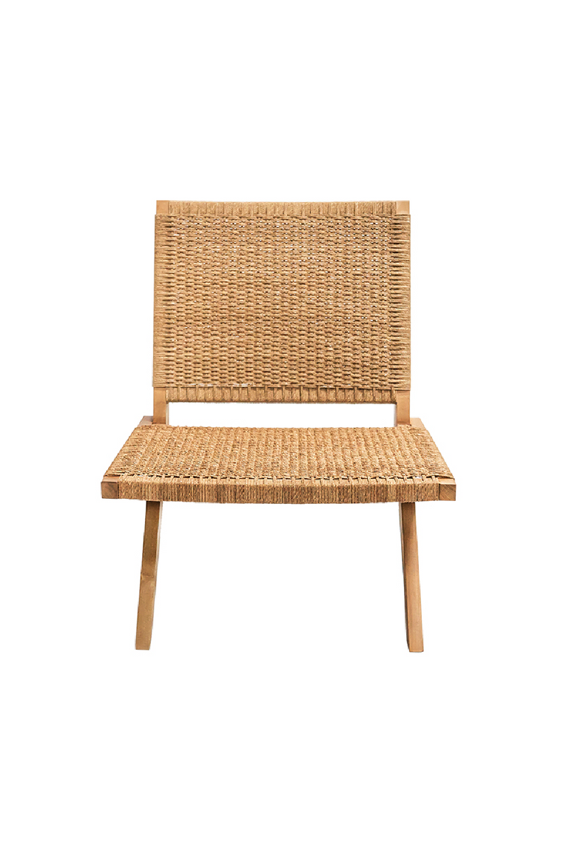 Teak and Braided Rope Lounge Chair | Dareels Lawit | OROA TRADE