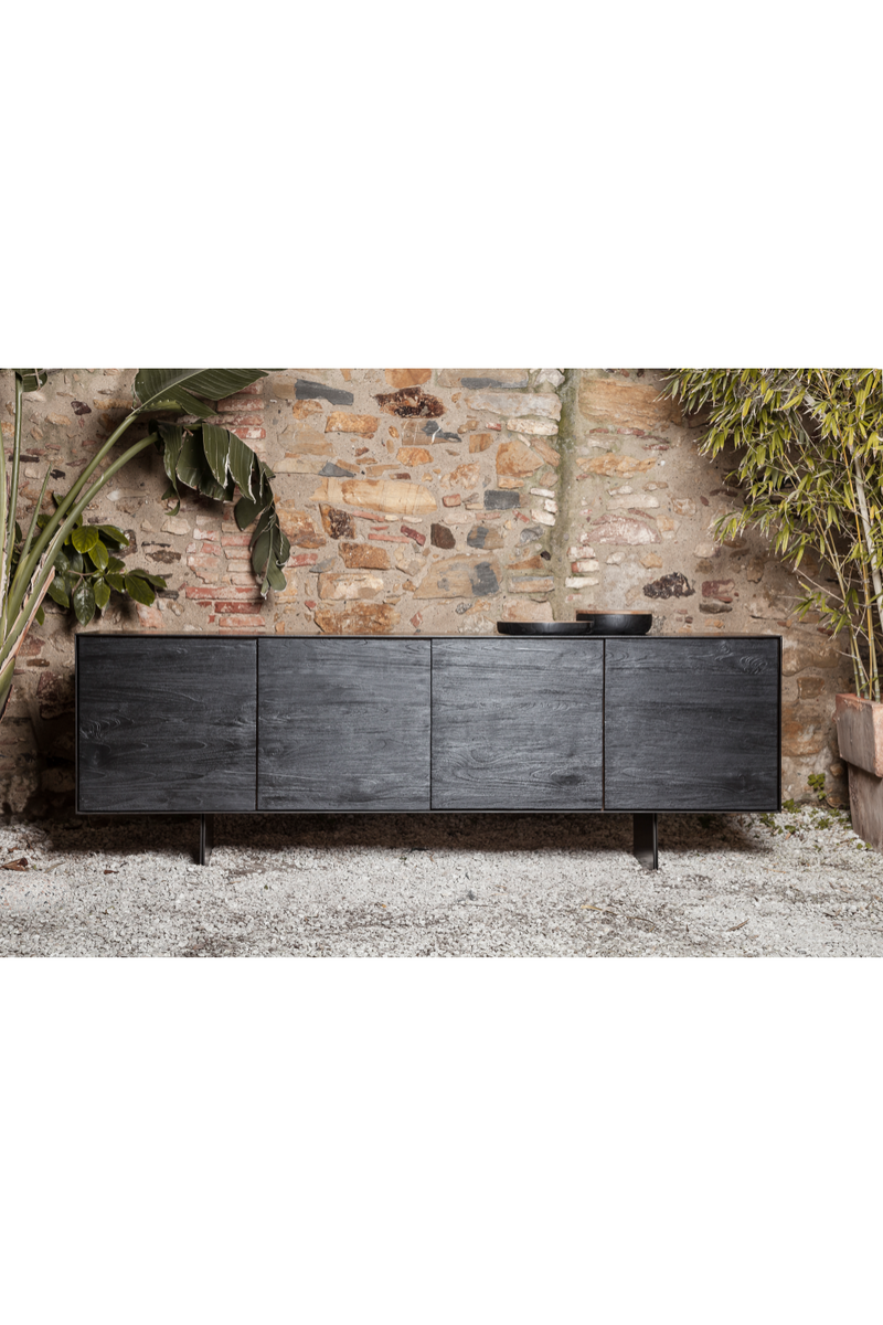 Solid Teak Sideboard in Iron Frame | Dareels Geox 208 | OROA TRADE