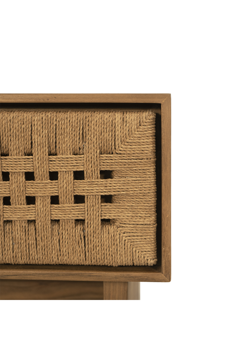 Woven Cord Bedside Table | Dareels Cora | OROA TRADE