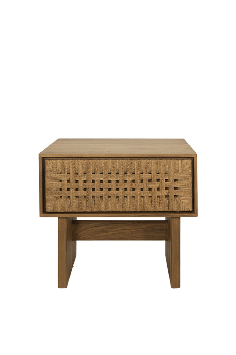 Woven Cord Bedside Table | Dareels Cora | OROA TRADE