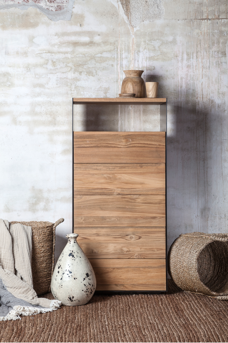 Solid Teak Chest of Drawers | Dareels Geox | OROA TRADE