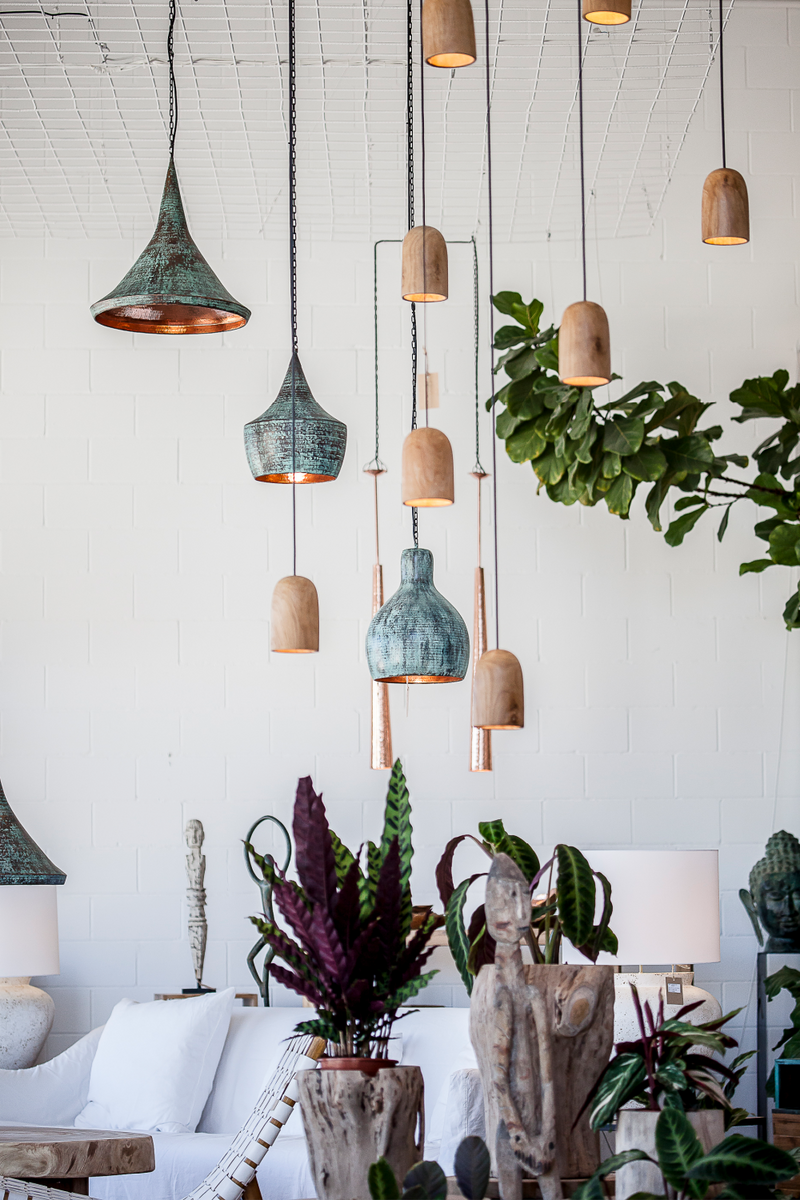 Teak Wood Hanging Lamps (2) | Dareels Play | OROA TRADE