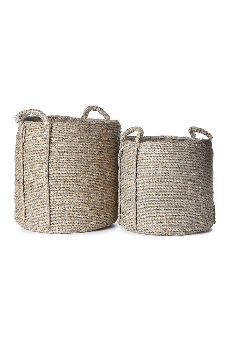 Water Hyacinth Baskets with Handles (set of 2) | Dareels Asa | Oroatrade.com