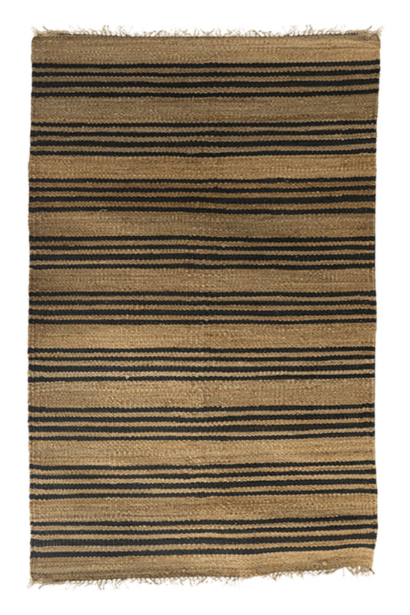 Hemp with Black Stripes Rug | Dareels Rastha | Oroatrade.com