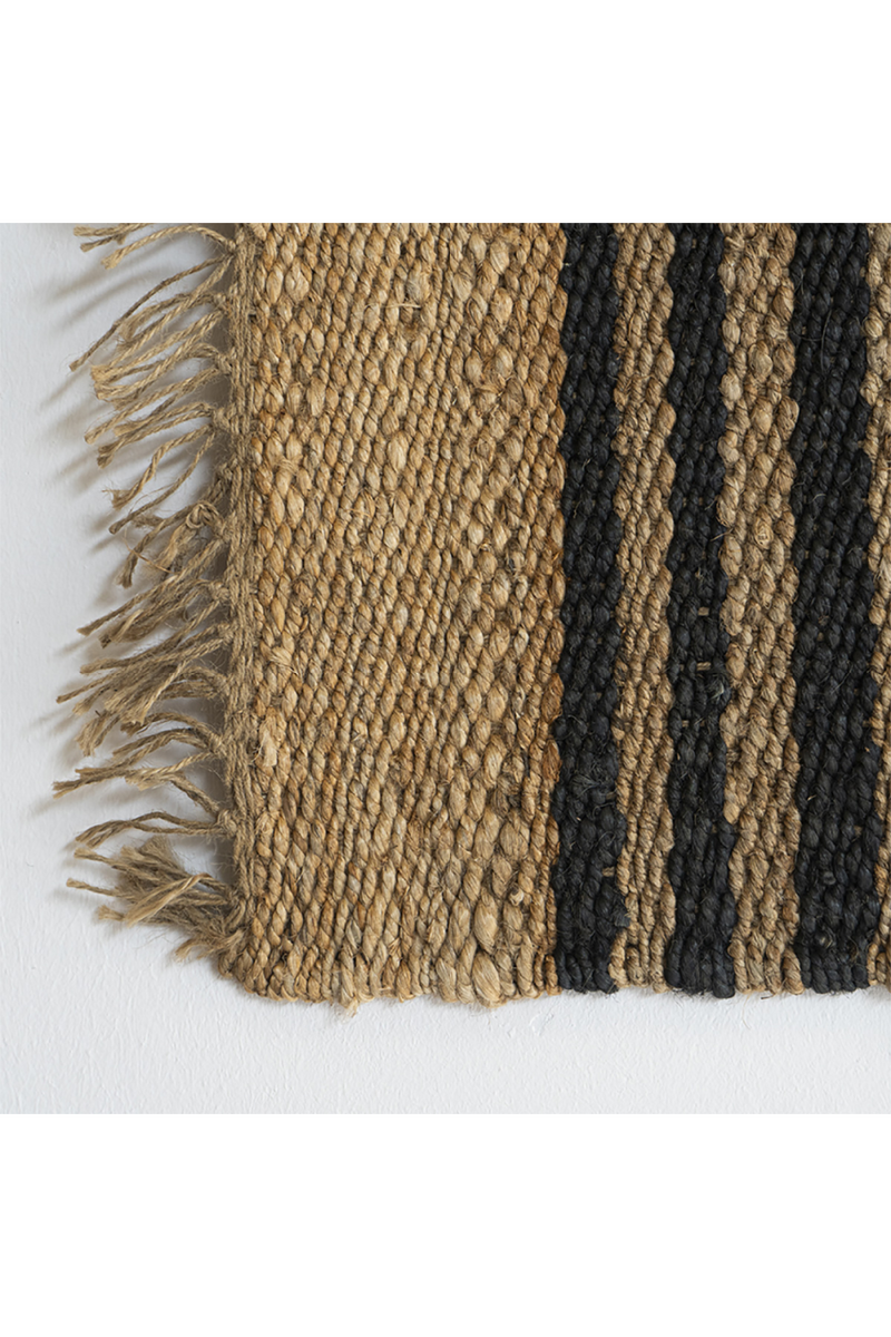 Hemp with Black Stripes Rug | Dareels Rastha | Oroatrade.com