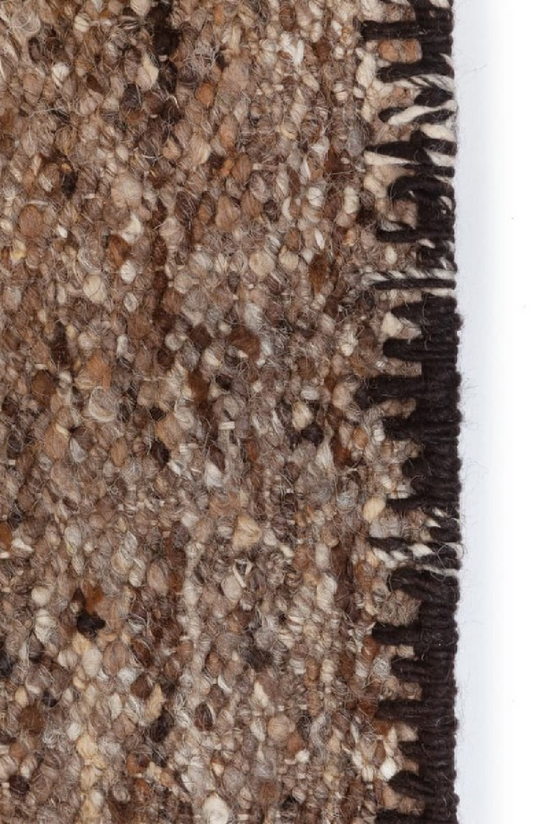 Brown Wool Area Rug | Dareels Ujan | Oroatrade.com