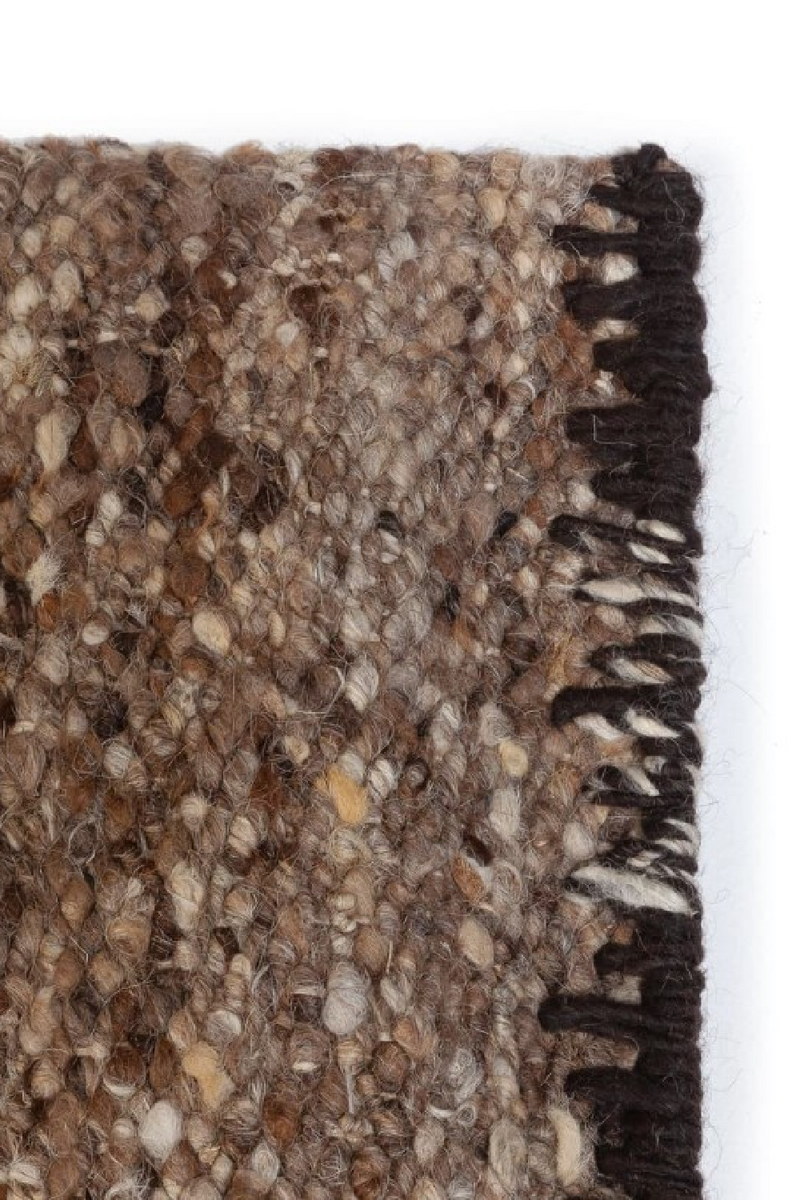 Brown Wool Area Rug | Dareels Ujan | Oroatrade.com