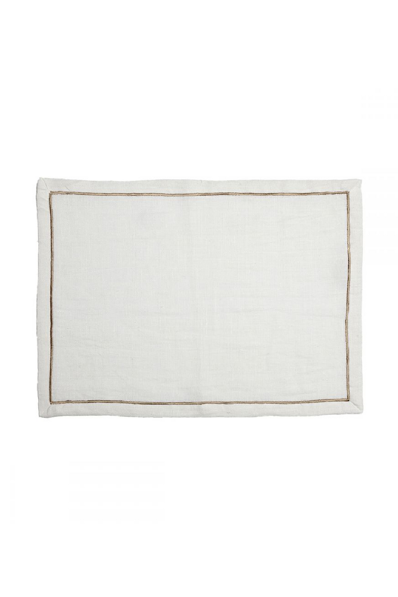 Borderlined Linen Placemat Set (2) | Dareels Yampur │ Oroatrade.com