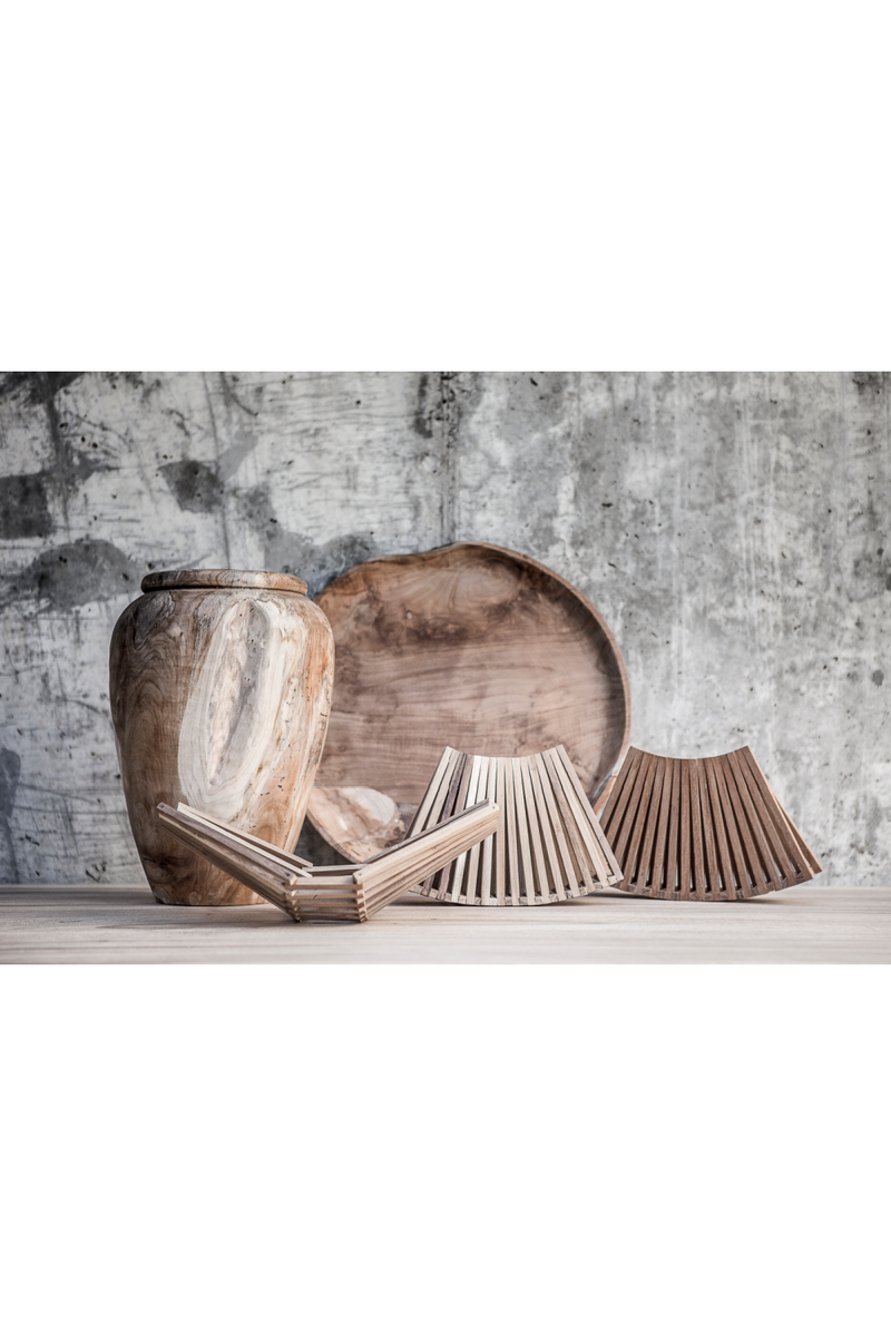 Round Teak Root Tray | Dareels Circ | Oroatrade.com